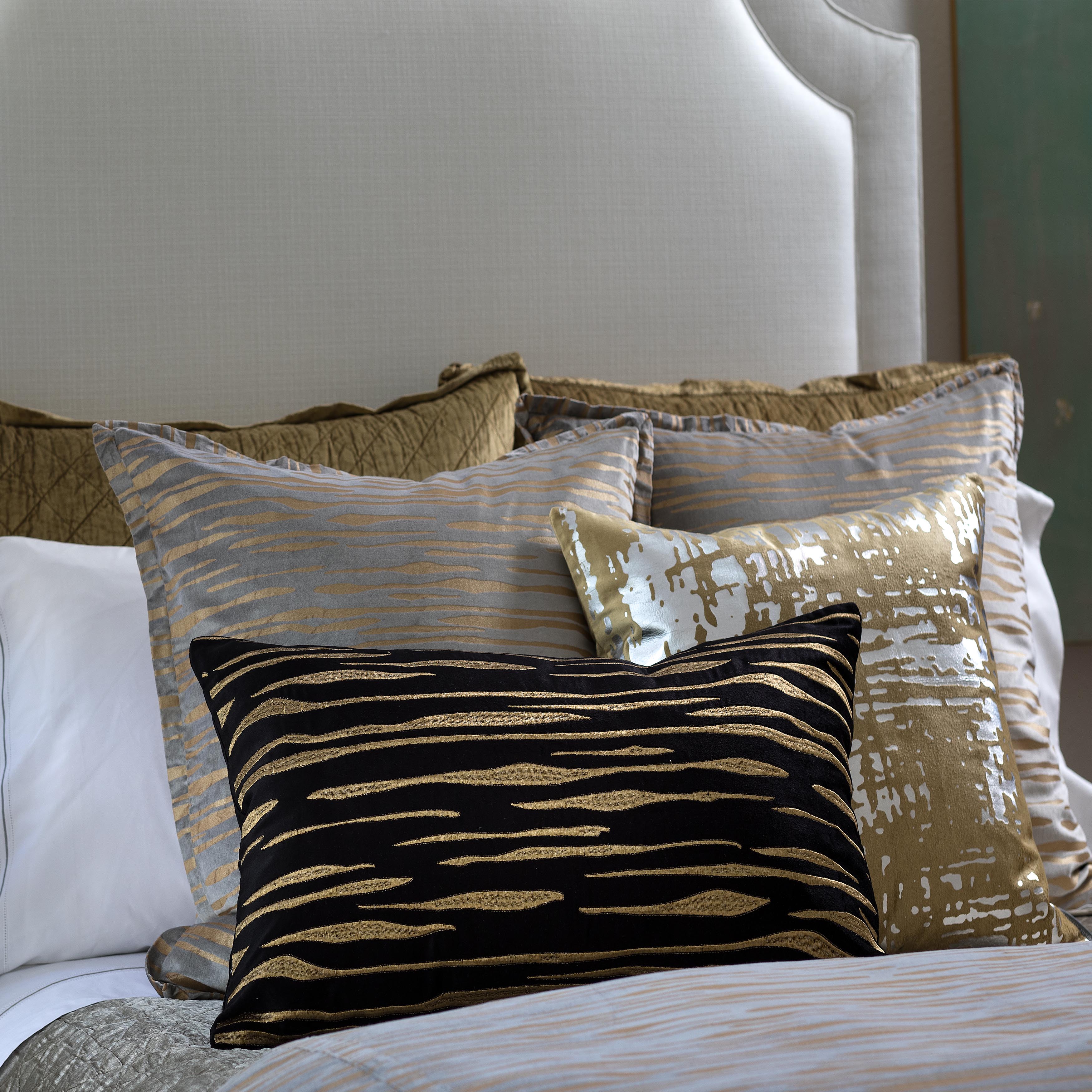 Lili Alessandra Light Grey Matte Velvet Gold Print Duvet Cover Duvet Covers By Lili Alessandra