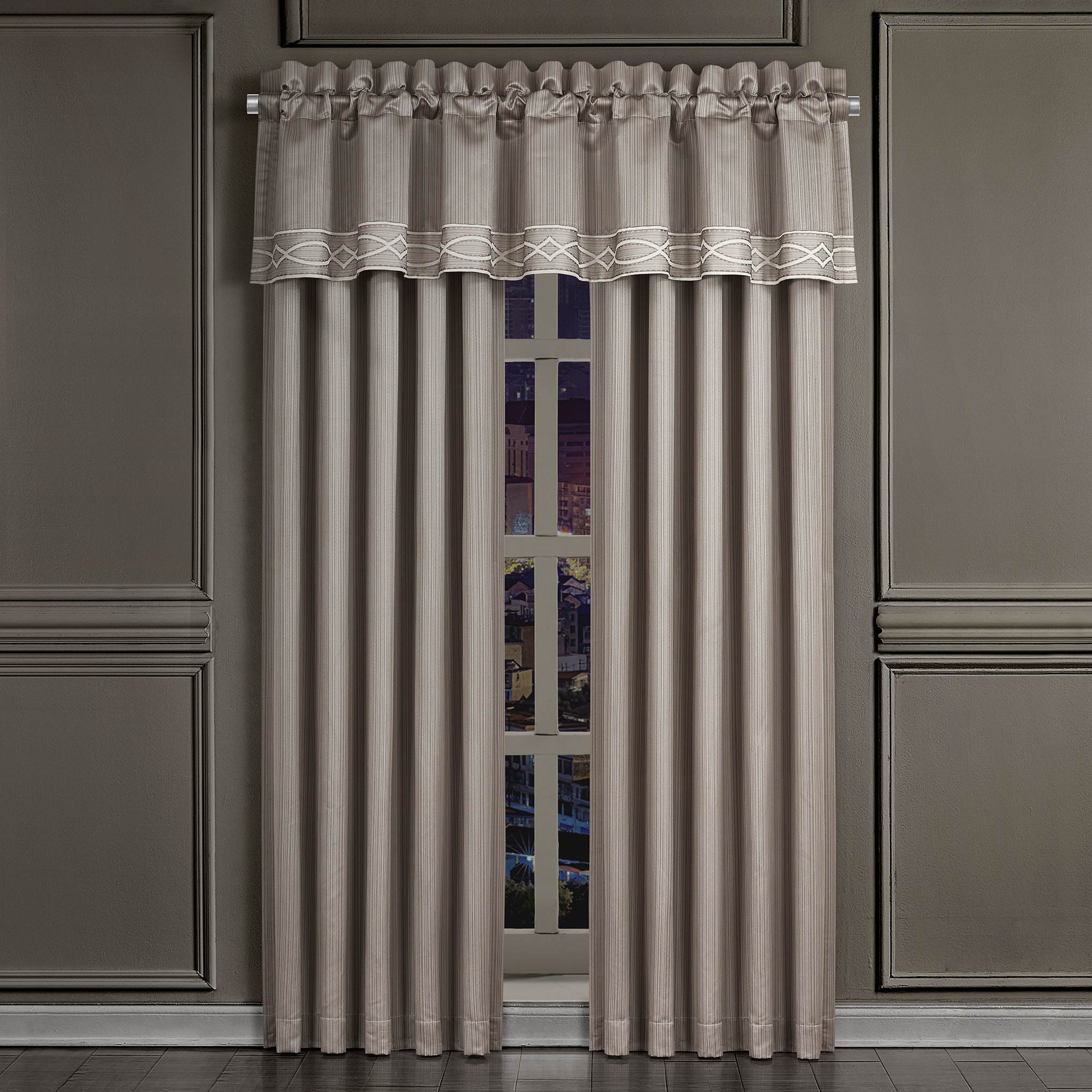 Deco Silver Window Panel Pair (Set of 2) Window Panels By J. Queen New York