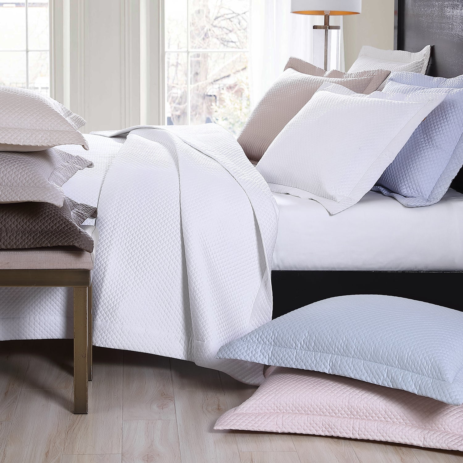 Diamond Quilted Coverlet Set Coverlet By Pure Parima