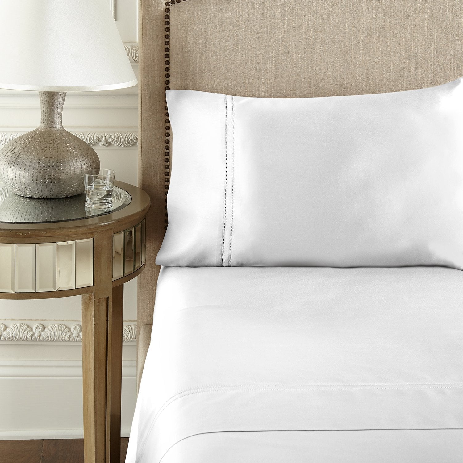 Yalda White Sheet Set | 100% Certified Giza Egyptian Cotton Sheet Set By Pure Parima